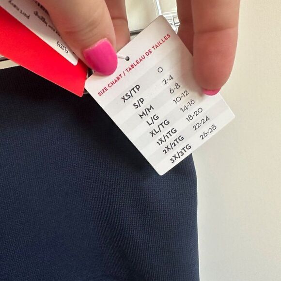 Spanx Navy Seamless Leggings Workout New Medium - Picture 3 of 5